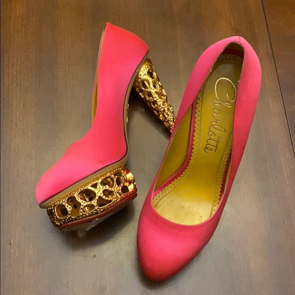 Satin Charlotte Olympia Heels - Picture 2 of 4